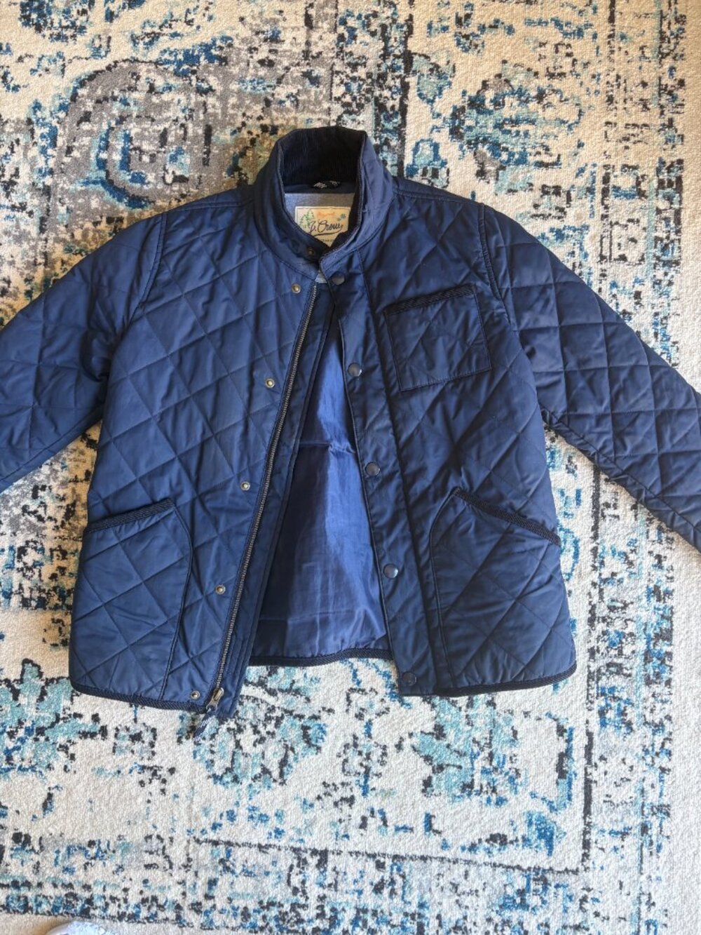Boys J.Crew Quilted Jacket Size M